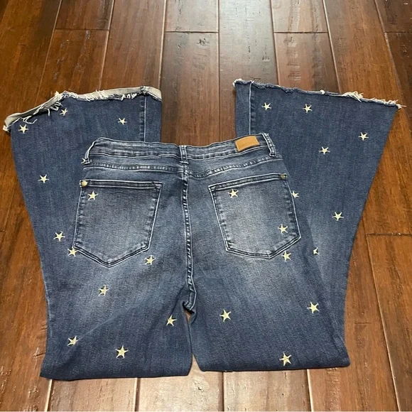 Judy Blue Starry Night Flare Jeans - Picture 2 of 10